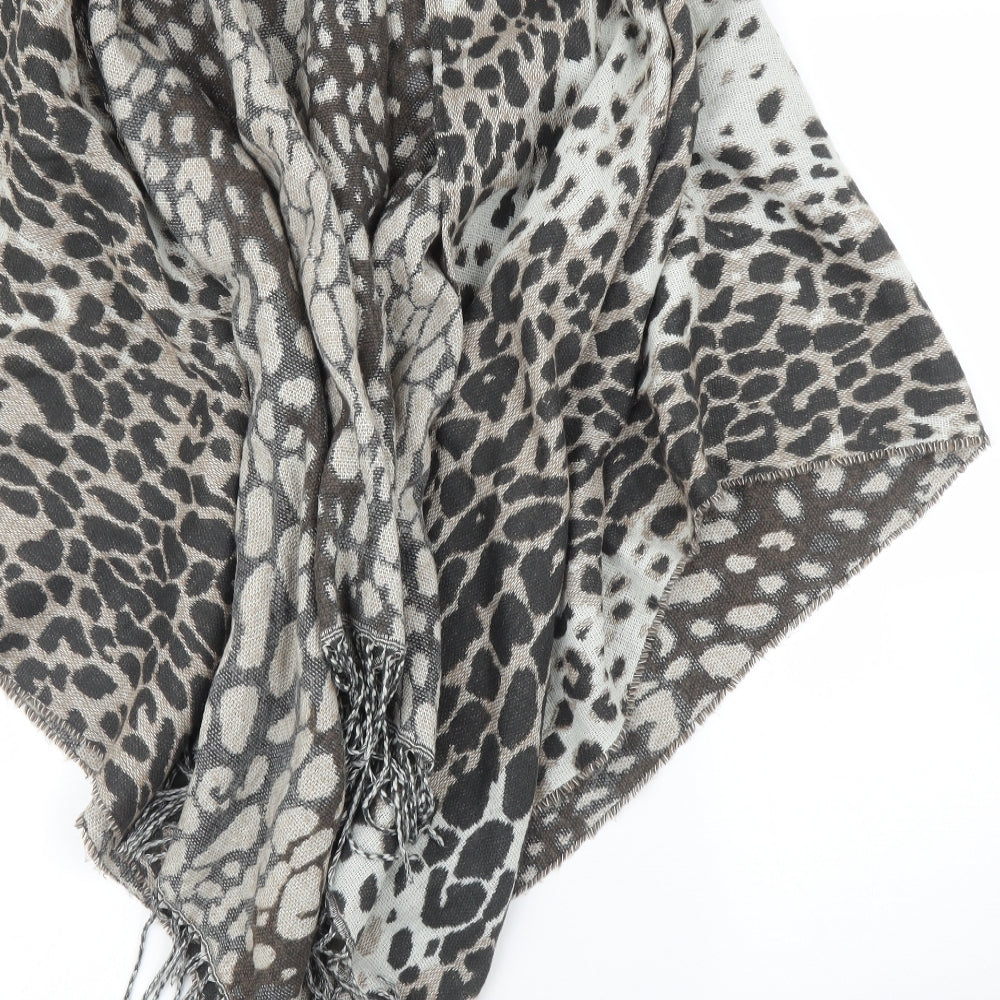 Preworn Womens Beige Animal Print  Cape Jumper One Size  - Leopard print