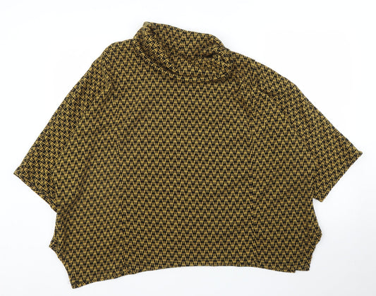 Preworn Womens Yellow Striped  Pullover Jumper One Size