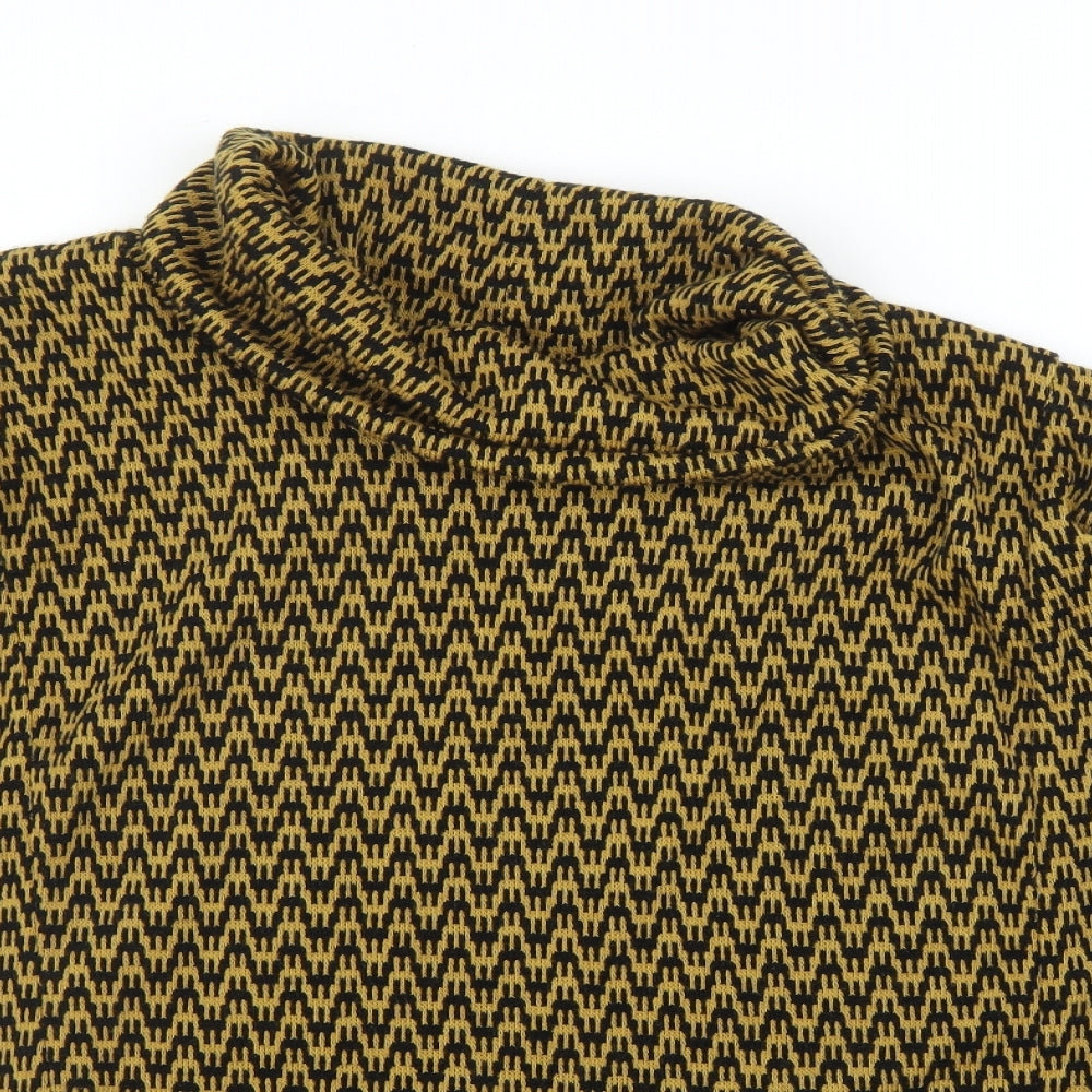 Preworn Womens Yellow Striped  Pullover Jumper One Size