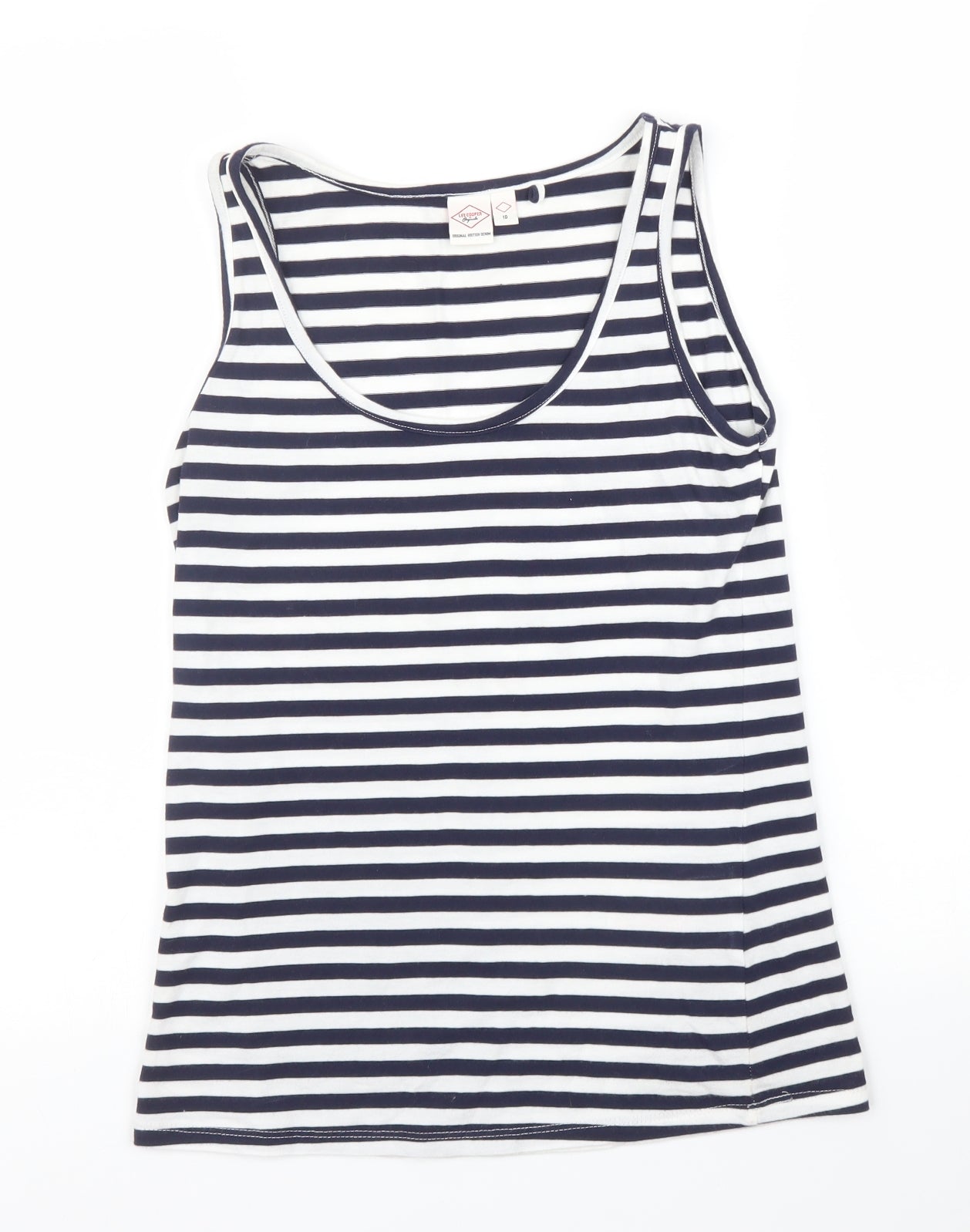 Lee Cooper Womens Blue Striped  Basic Tank Size 10