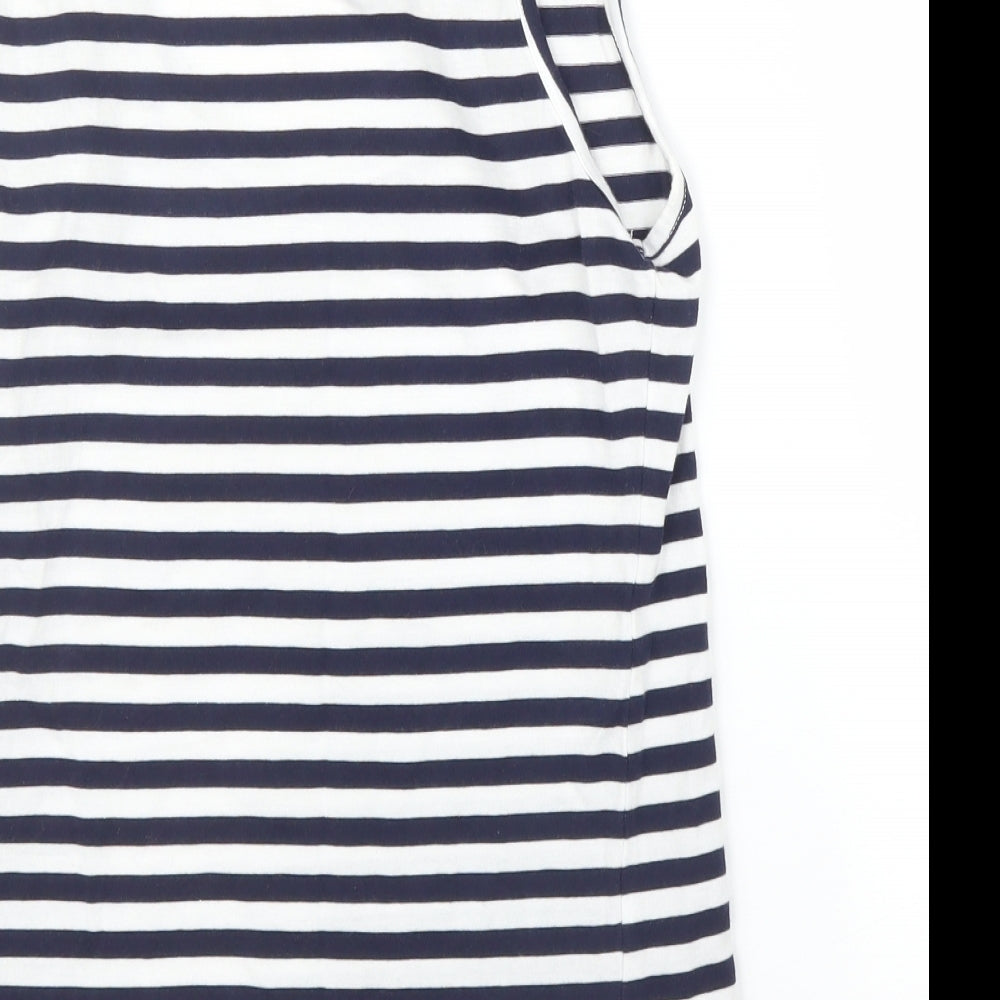Lee Cooper Womens Blue Striped  Basic Tank Size 10