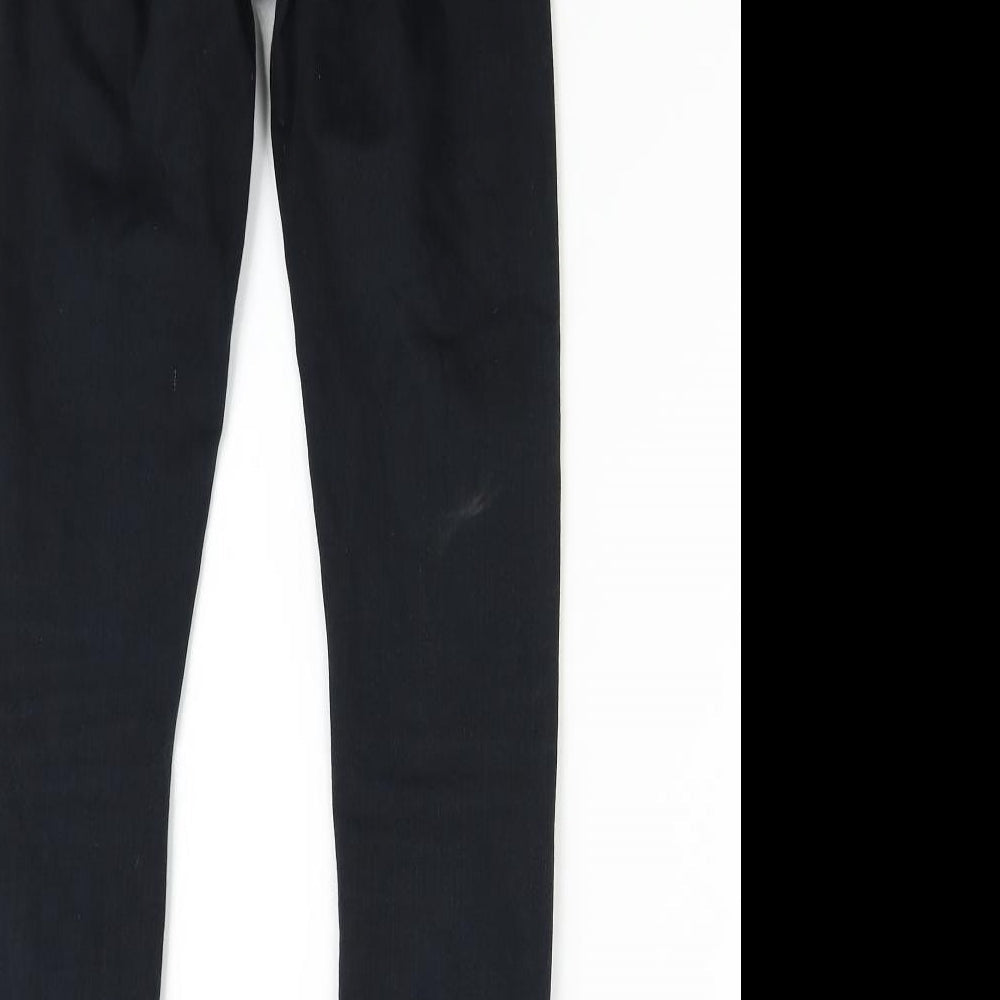 Topshop Womens Black  Denim Skinny Jeans Size 25 L26 in