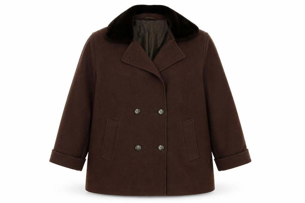 C&A Womens Brown   Overcoat Coat Size 14