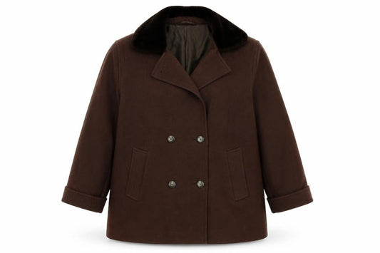 C&A Womens Brown   Overcoat Coat Size 14