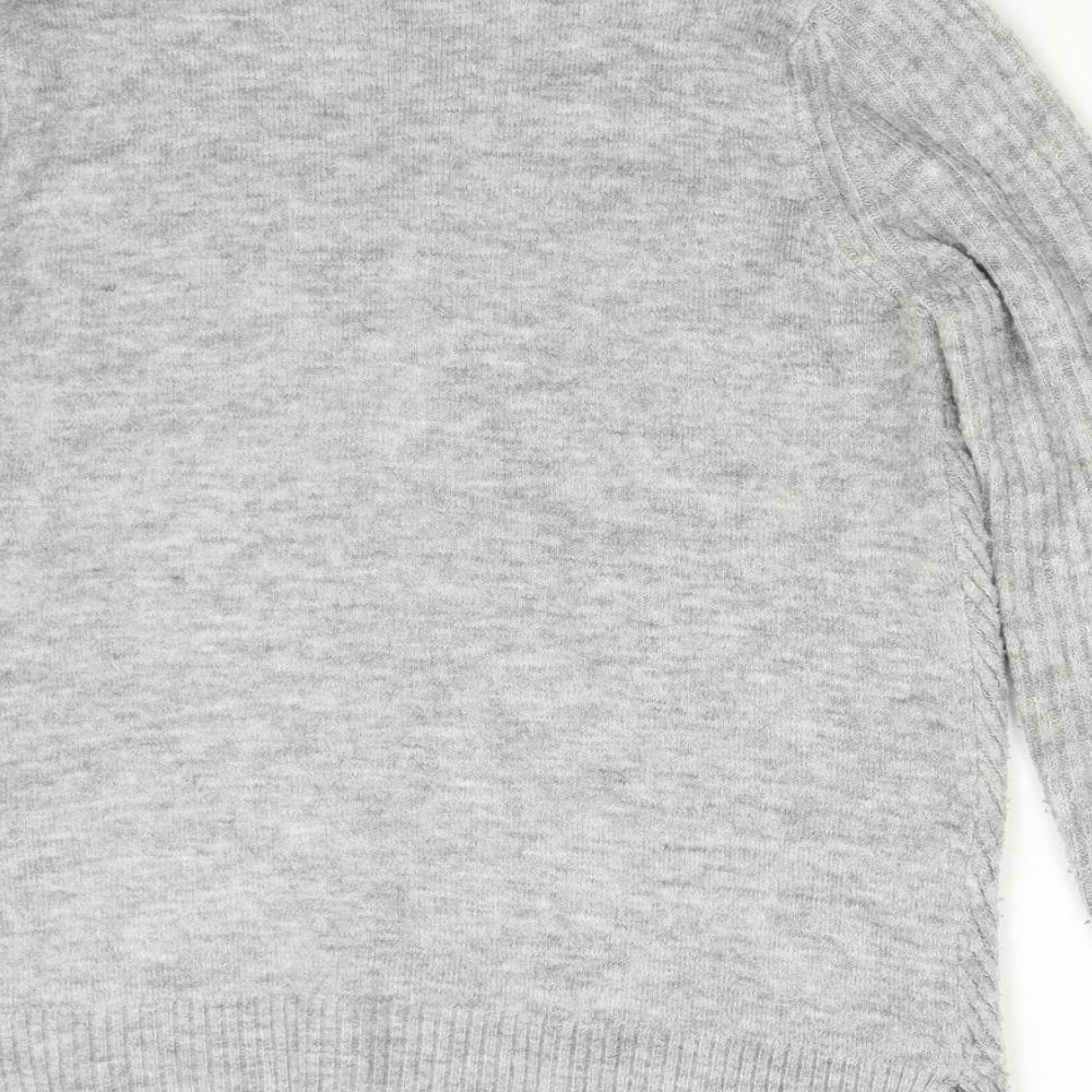 F&F Womens Grey  Knit Pullover Jumper Size 10