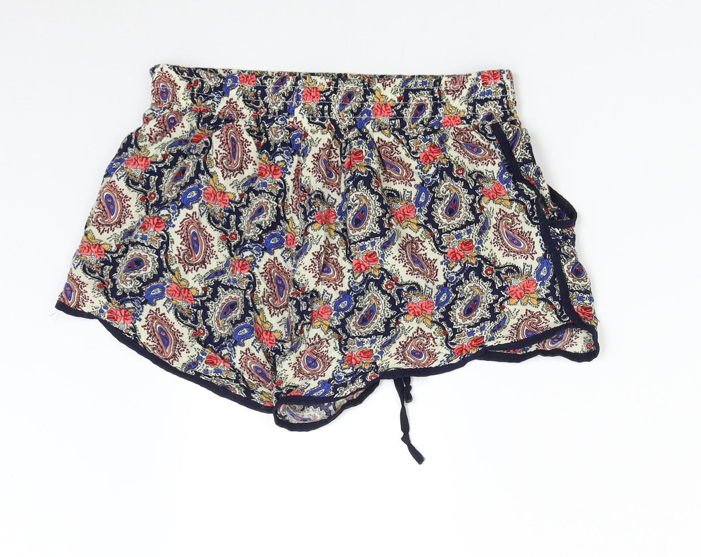 Moda Impression Womens Multicoloured Paisley  Hot Pants Shorts Size M