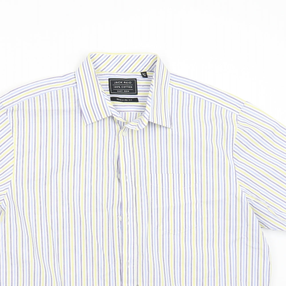 Jack Reid Womens Multicoloured Striped  Basic Button-Up Size 16