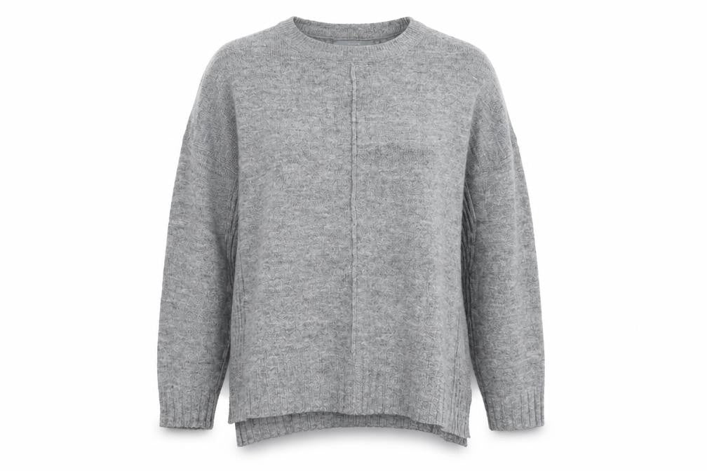 B. Young Womens Grey  Knit Pullover Jumper Size M