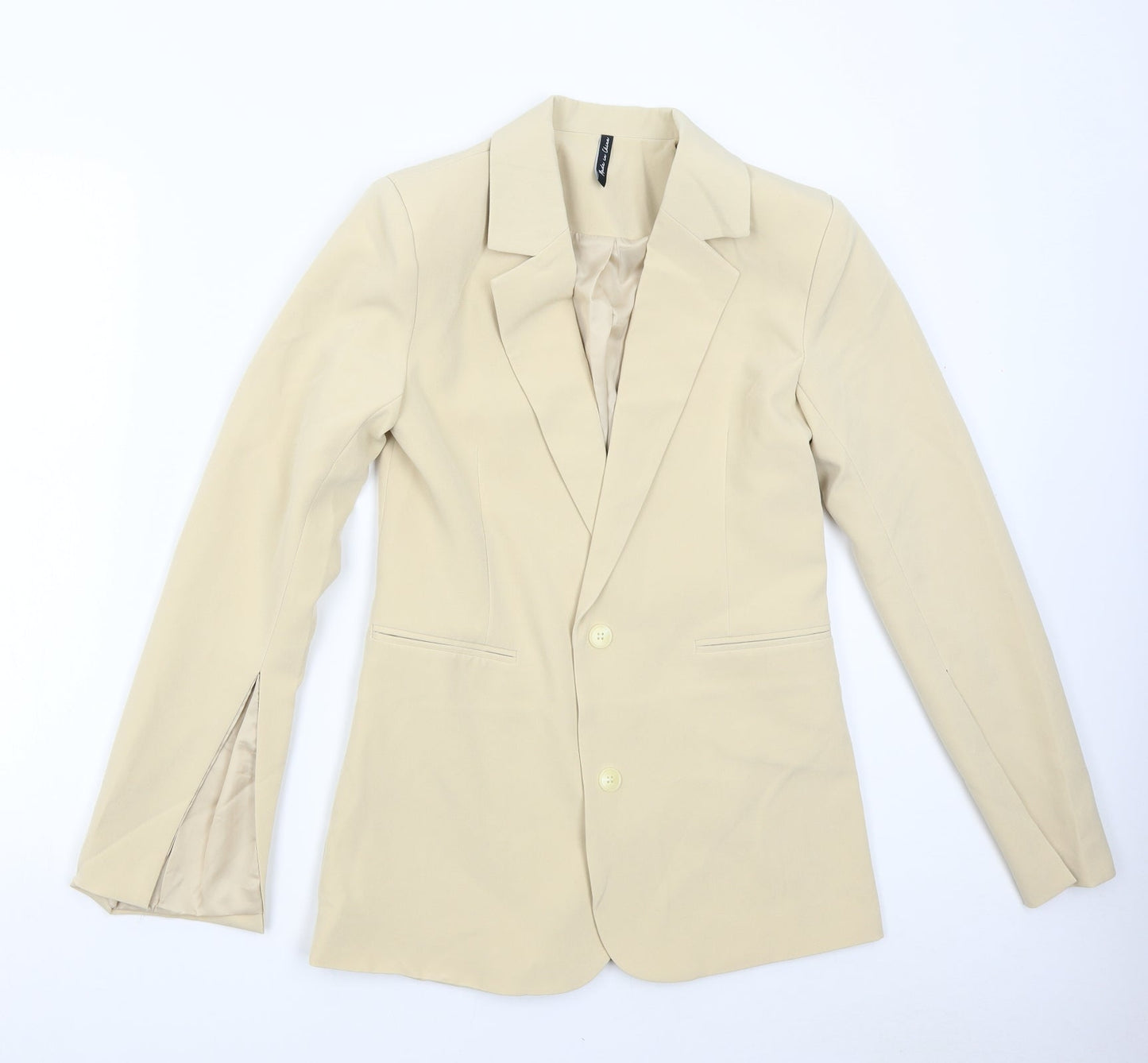 Preworn Womens Beige   Jacket Suit Jacket Size 10