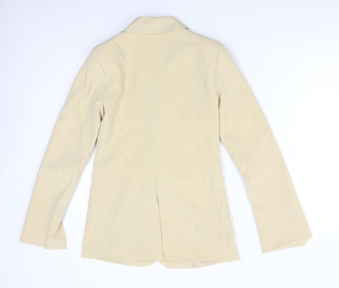 Preworn Womens Beige   Jacket Suit Jacket Size 10