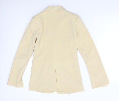 Preworn Womens Beige   Jacket Suit Jacket Size 10