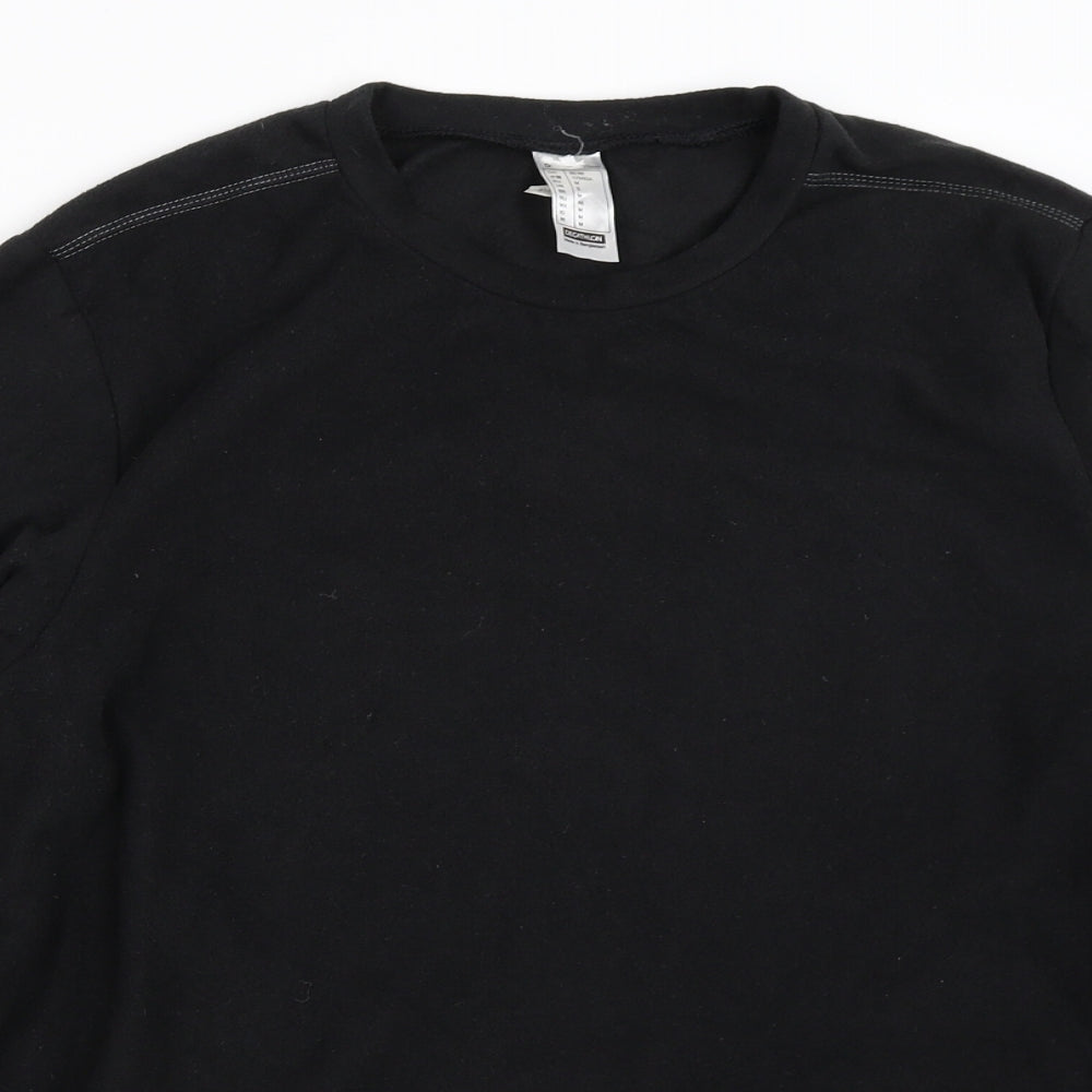 DECATHLON Mens Black  Fleece Pullover Jumper Size M