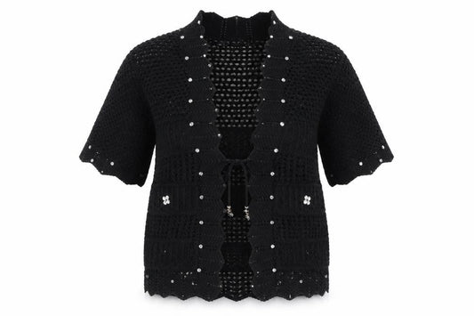 Whisper Womens Black   Cardigan Jumper Size M