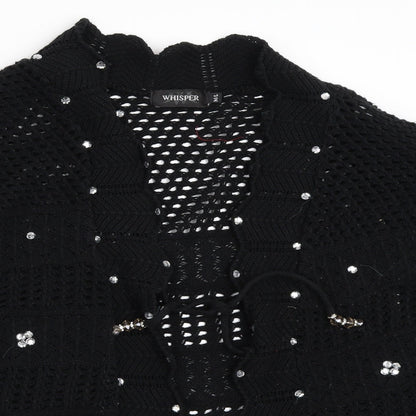 Whisper Womens Black   Cardigan Jumper Size M