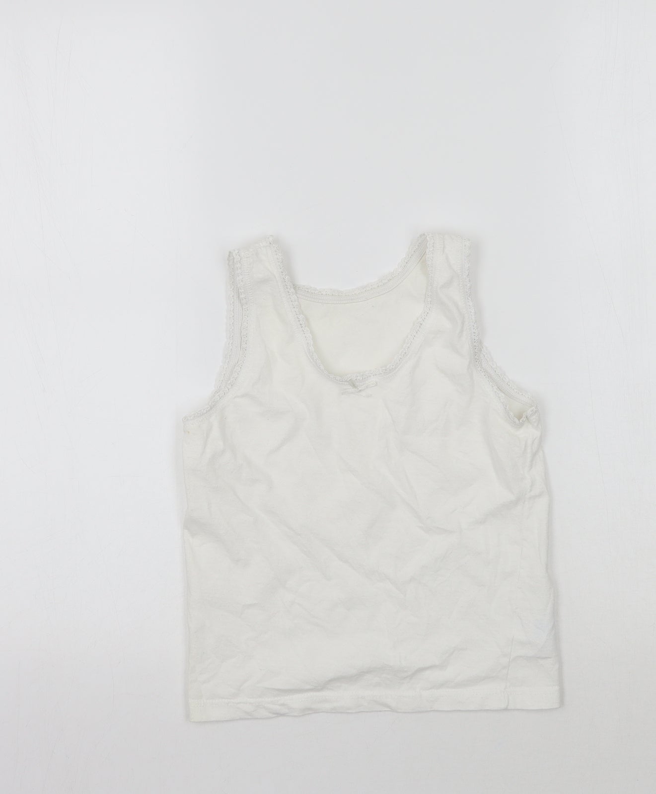 KidsOwn Girls White   Basic Tank Size 3-4 Years