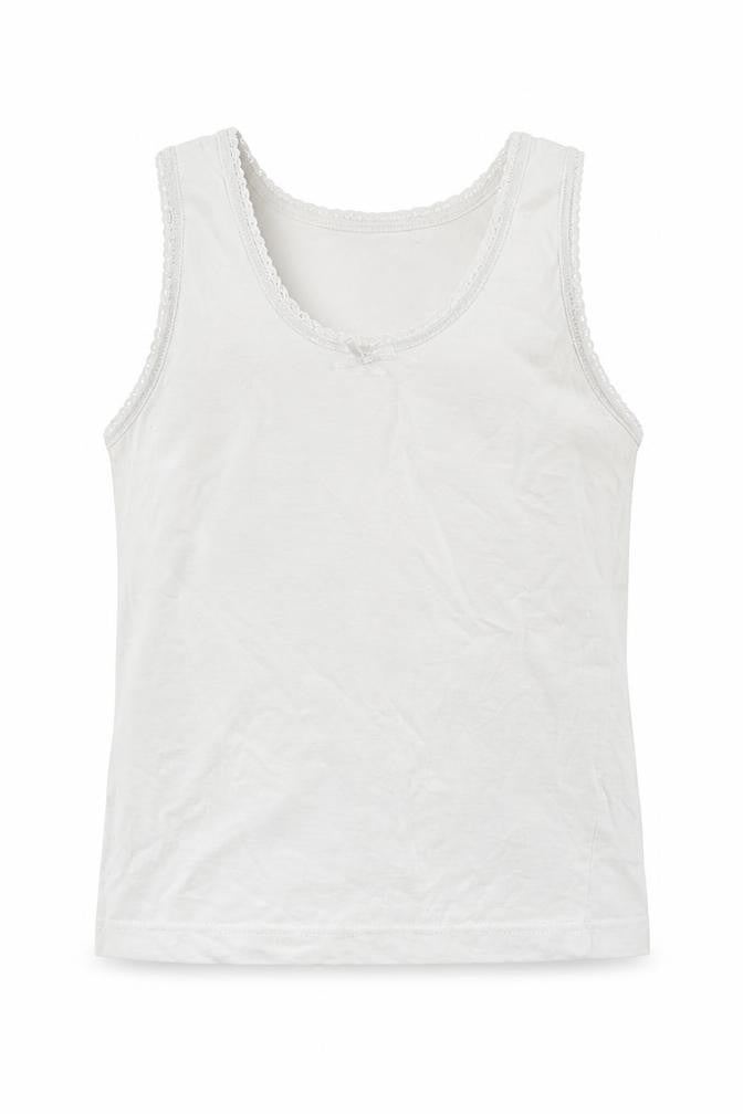 KidsOwn Girls White   Basic Tank Size 3-4 Years
