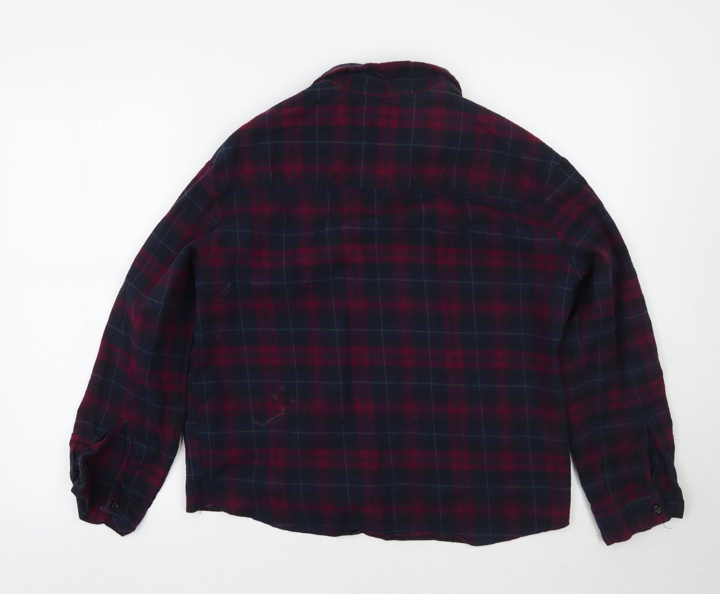 cameo Rose Womens Purple Check  Basic Button-Up Size 12