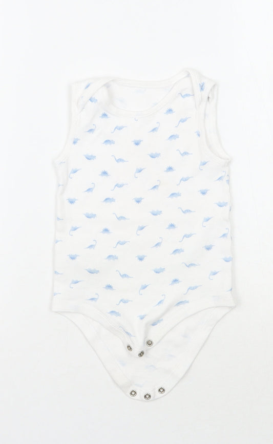 TU Baby White Animal Print  Babygrow One-Piece Size 18-24 Months