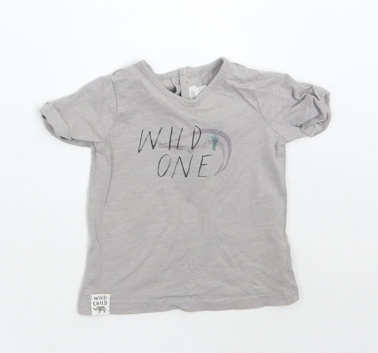 Mammas & Pappas Baby Grey   Basic T-Shirt Size 9-12 Months