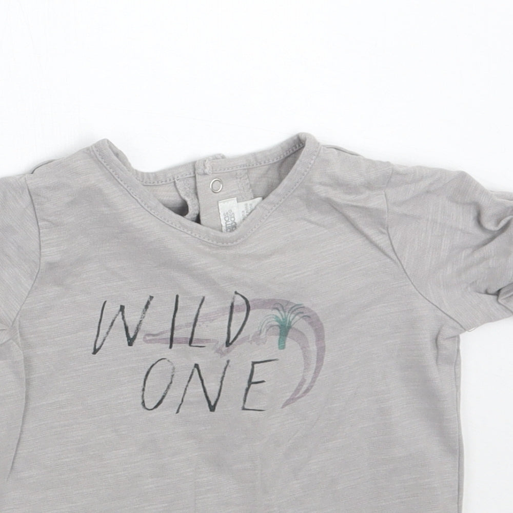 Mammas & Pappas Baby Grey   Basic T-Shirt Size 9-12 Months