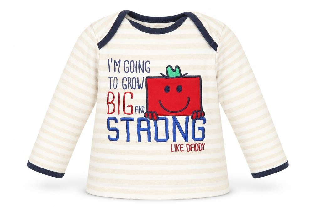 George Baby White Striped  Basic T-Shirt Size 3-6 Months