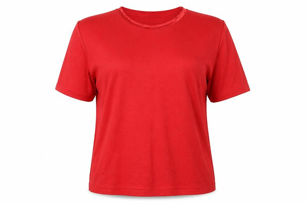 Design Essentials Womens Red   Basic T-Shirt Size M