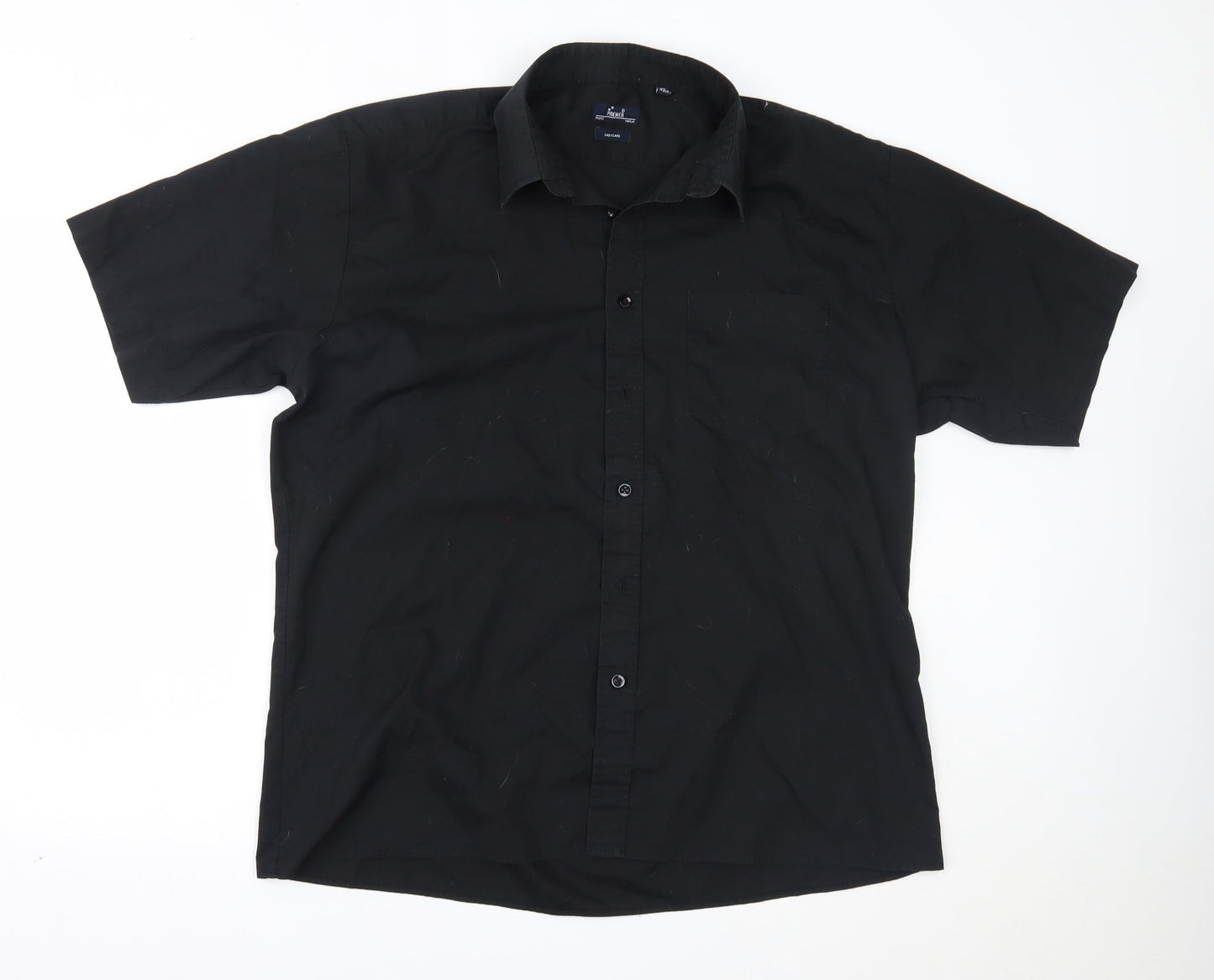 Premier Mens Black    Button-Up Size 17