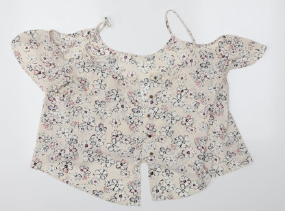 Preloved Primark Womens Multicoloured Floral  Basic Button-Up Size 20 - Front