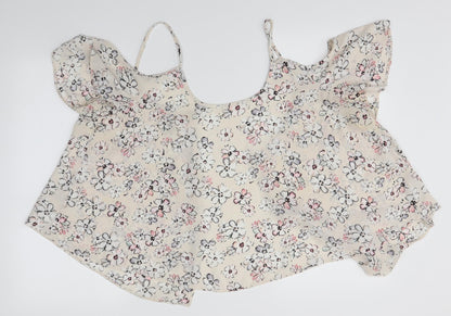 Preloved Primark Womens Multicoloured Floral  Basic Button-Up Size 20 - Back