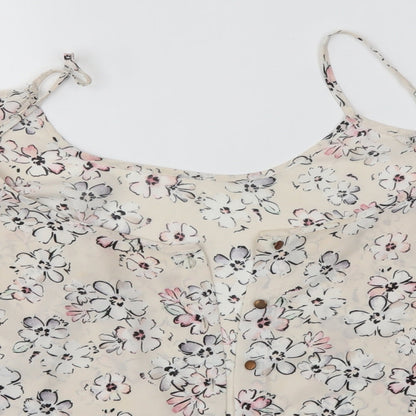 Preloved Primark Womens Multicoloured Floral  Basic Button-Up Size 20 - Detail