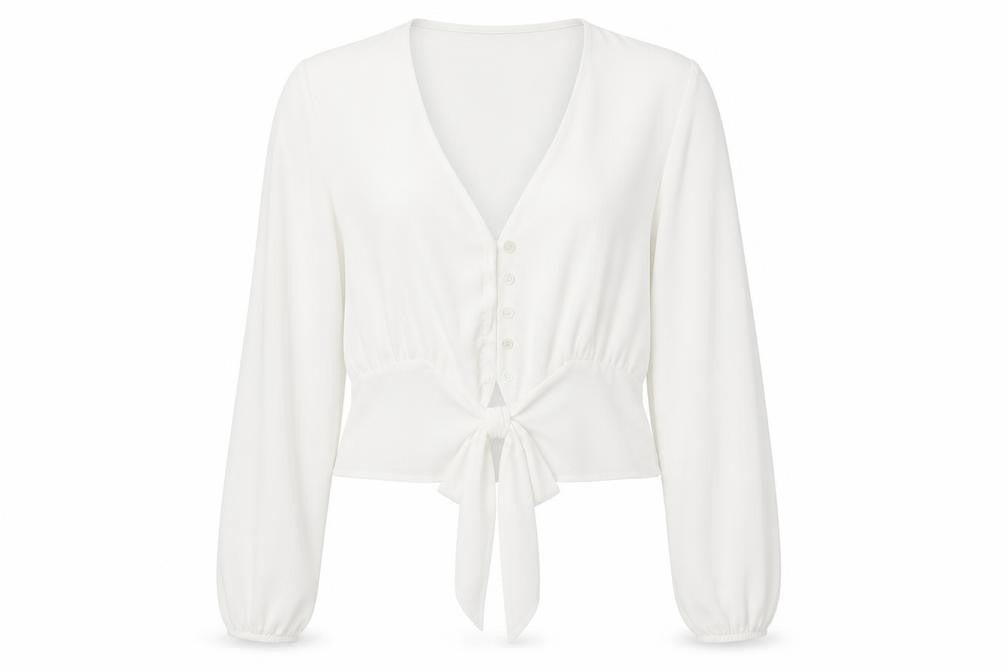 Boohoo Womens White   Basic Button-Up Size 16