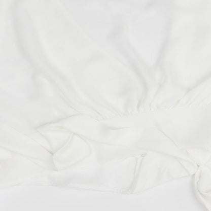 Boohoo Womens White   Basic Button-Up Size 16
