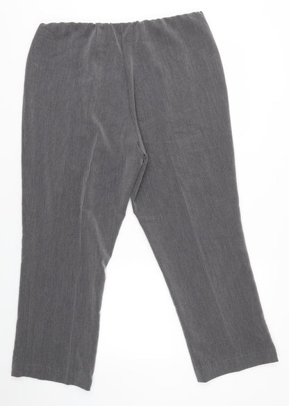 Vida Vi Womens Grey   Dress Pants Trousers Size 16 L26 in