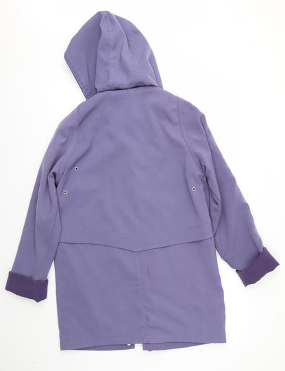 EWM Womens Purple   Overcoat Coat Size 10