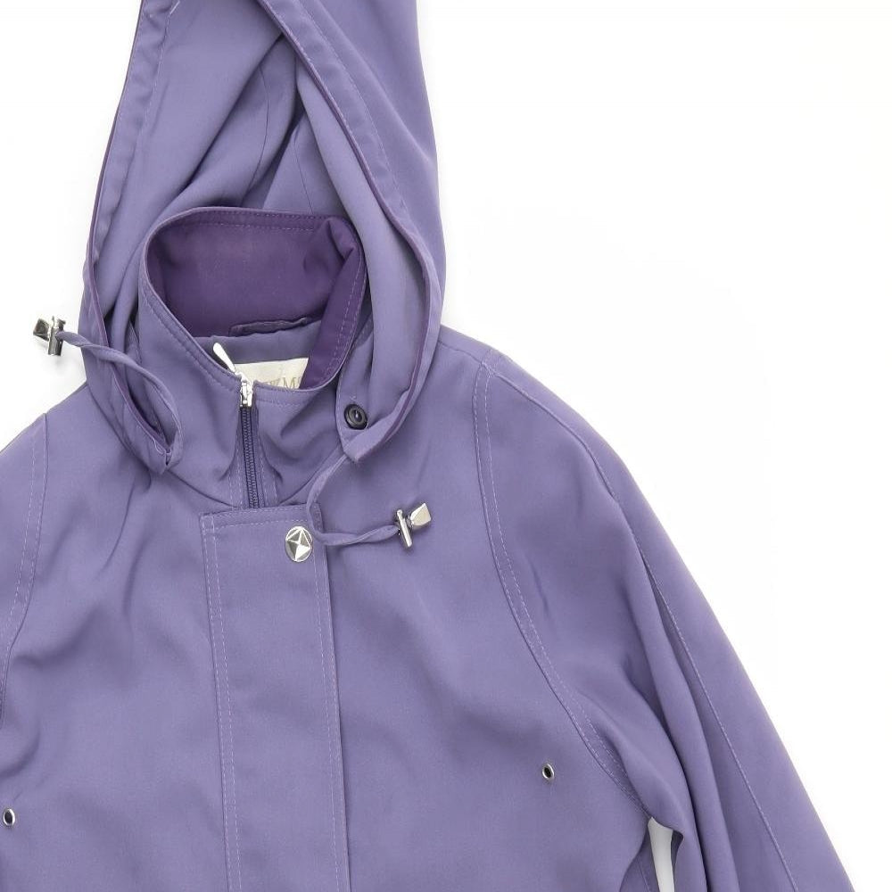 EWM Womens Purple   Overcoat Coat Size 10