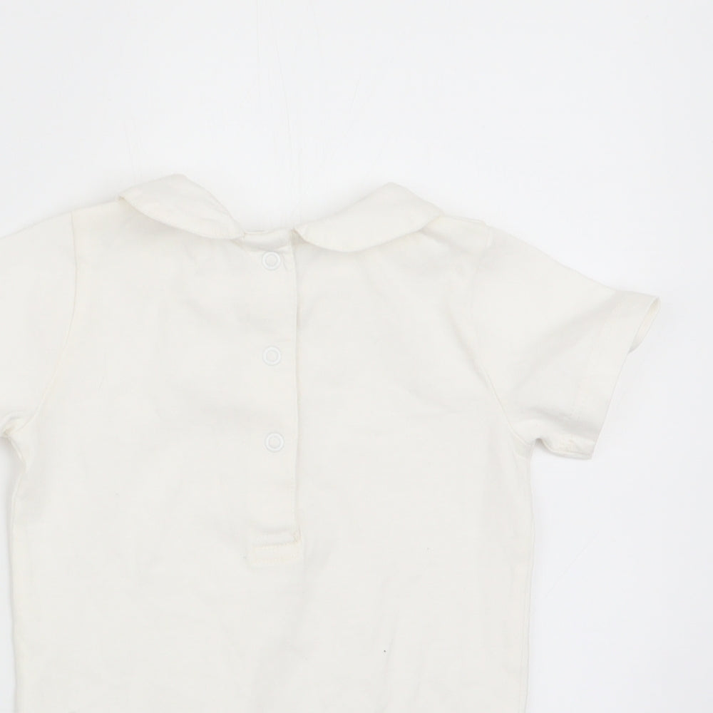 TU Boys Ivory   Romper One-Piece Size 9-12 Months