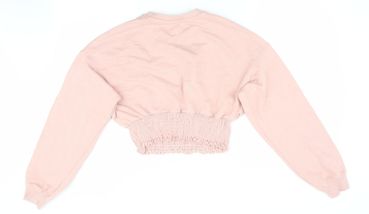 Preworn Womens Pink   Pullover Sweatshirt Size S  - Cropped