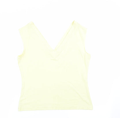 Marks & Spencer Womens Green   Basic Tank Size 12  - Lime green