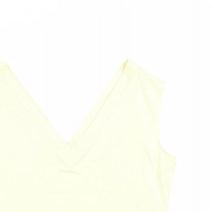 Marks & Spencer Womens Green   Basic Tank Size 12  - Lime green