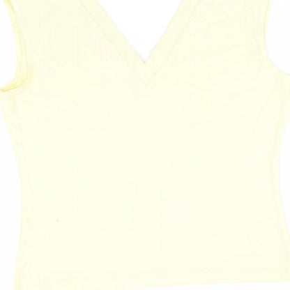 Marks & Spencer Womens Green   Basic Tank Size 12  - Lime green
