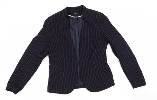 H&M Womens Blue Striped  Jacket  Size 10