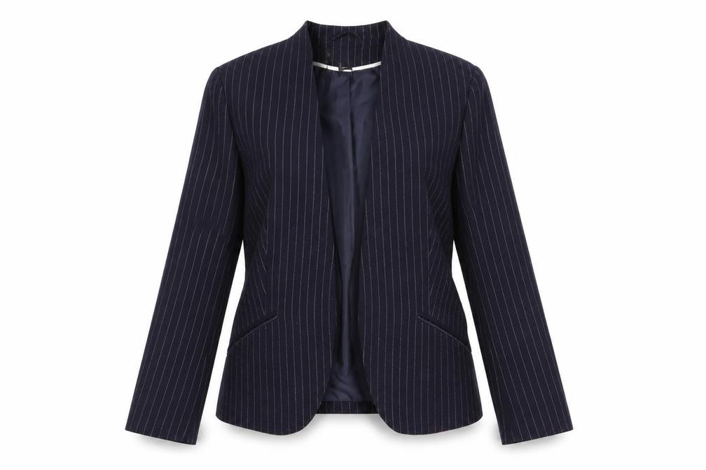 H&M Womens Blue Striped  Jacket  Size 10