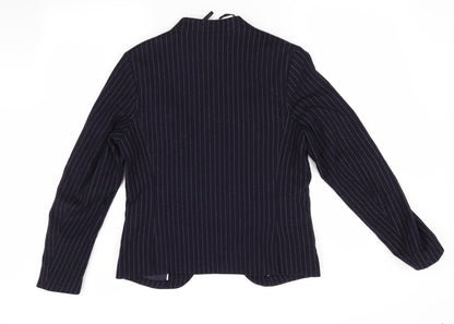 H&M Womens Blue Striped  Jacket  Size 10