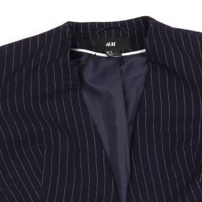 H&M Womens Blue Striped  Jacket  Size 10
