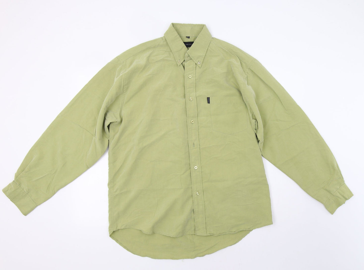 Gianni Vialli Mens Green    Button-Up Size M