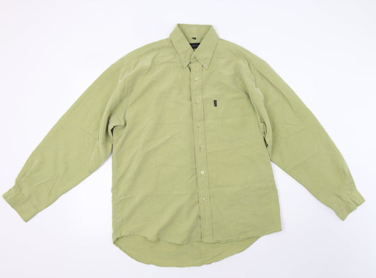 Gianni Vialli Mens Green    Button-Up Size M