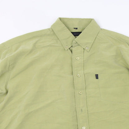 Gianni Vialli Mens Green    Button-Up Size M