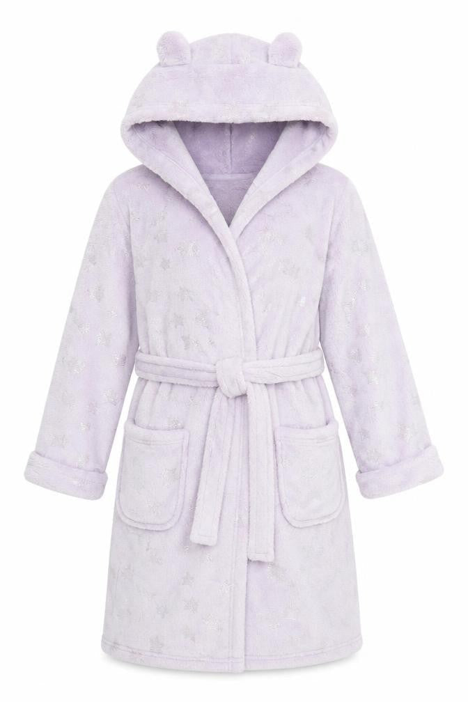 TU Girls Purple   Kimono Robe Size 9-10 Years  - Star Print