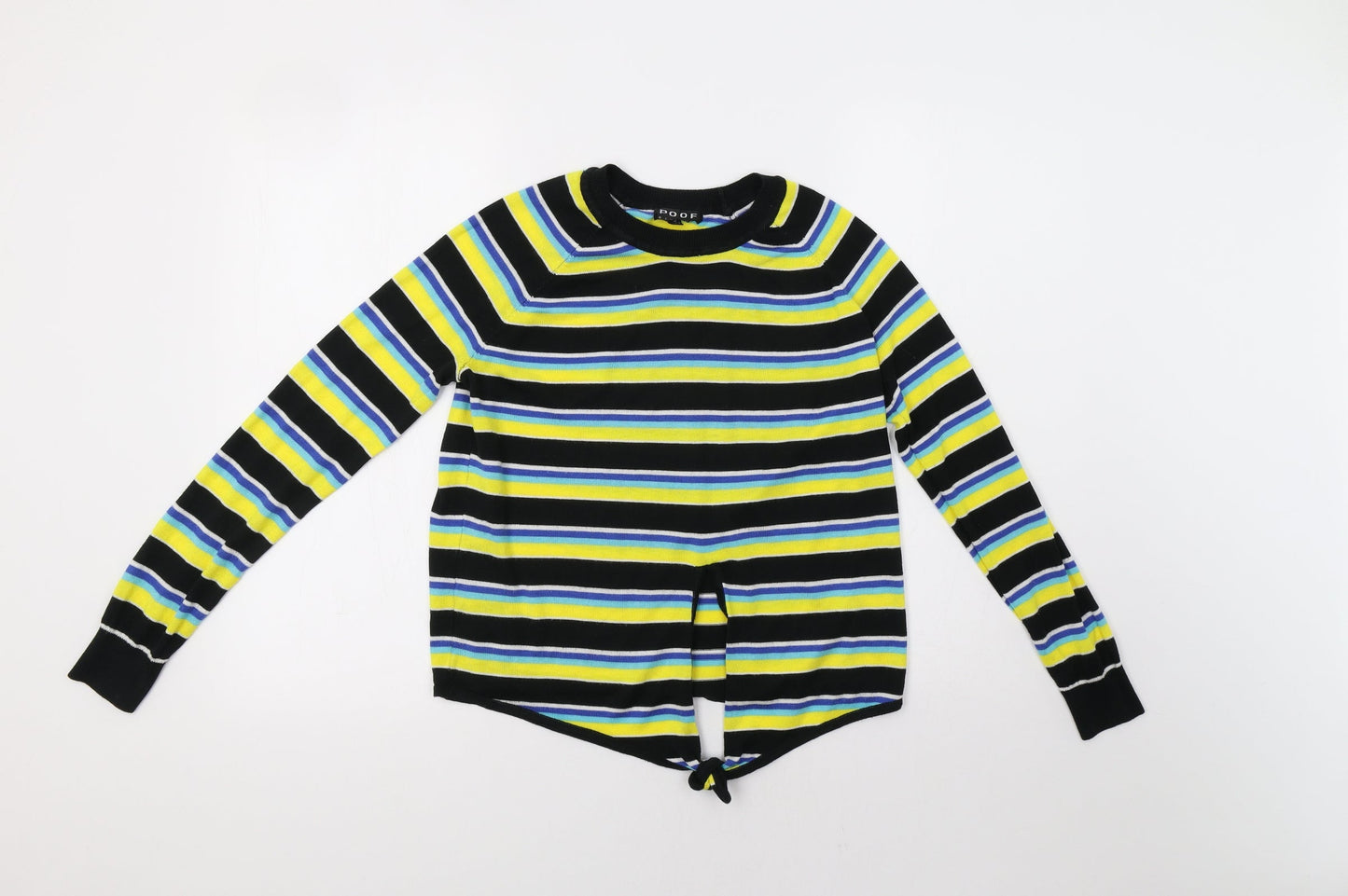 Poof Womens Multicoloured Striped  Pullover Jumper Size S