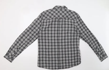 Preloved H&M Mens Black Check   Button-Up Size L - Back